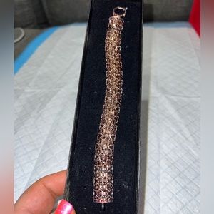 Technibond sterling silver rose gold coated bracelet